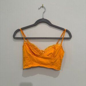 NWOT Princess Polly Orange Lace Trim Cami Top